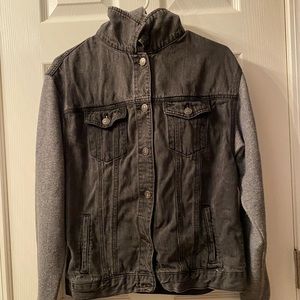 Forever 21 Denim Jacket with Hood- Small